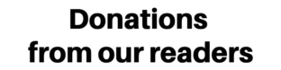 Readers' donations